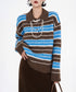 Stripe Collar Knit Pullover